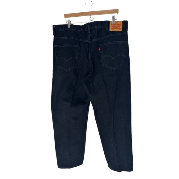 Levis 550 Relaxed Fit Straight Leg Mens Jeans Black Wash Size 42x32 - Picture 3 of 8